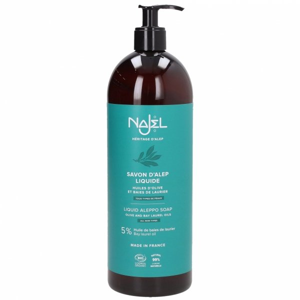 Aleppo Liquid Soap 5% bay laurel oil, Najel, 1000ml