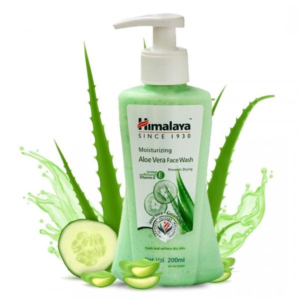 Nawilżający Aloesowy Żel do Mycia Twarzy Aloe Vera, Himalaya, 200 ml