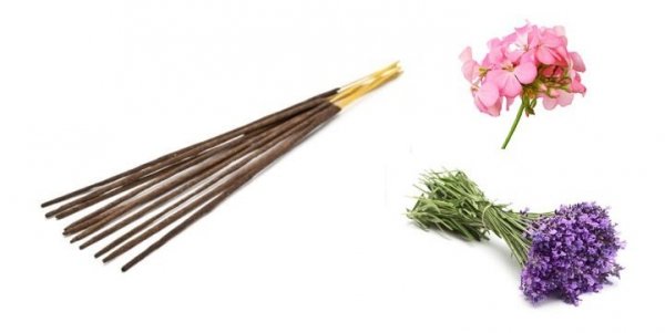 Natural Incense Sticks Lavender &amp; Geranium, Aromatika