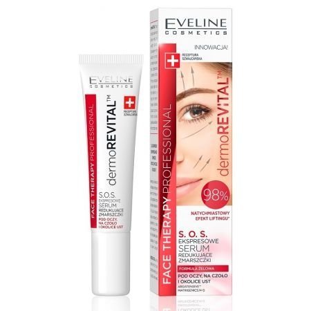 Eveline Face Therapy Professional Ekspresowe Serum S.O.S. redukujące zmarszczki pod oczy, na czoło i okolice ust, 15ml