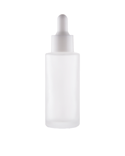 Glass Bottle with Frost Effect and Pipette, 50 ml