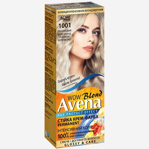 Farba do włosów w kremie Avena Color - Platynowy WOW blond 1001