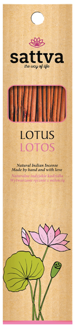 Lotus Natural Incense Sticks, Sattva, 30g