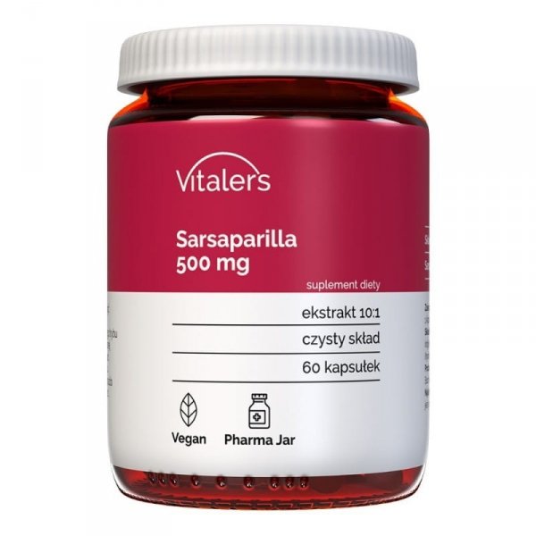 Sarsaparilla (Kolcorośl) 500 mg, Vitaler's, 60 kapsułek