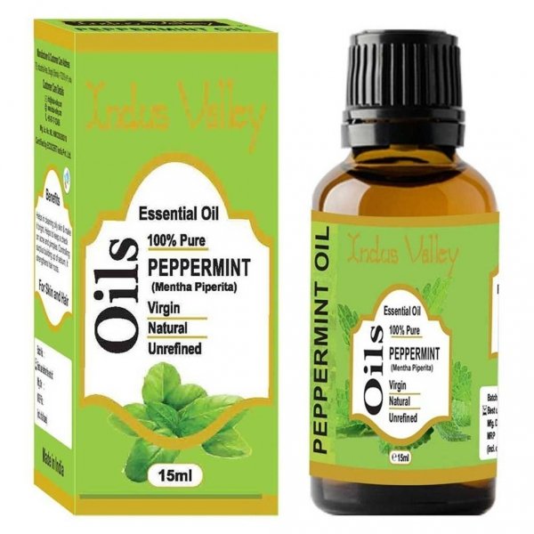 Natural Peppermint Essential Oil, Indus Valley, 15ml