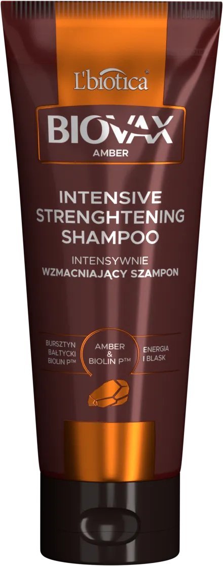 BIOVAX Amber (Bursztyn &amp; Biolin) Intensywnie wzmacniający szampon do włosów 200 ml
