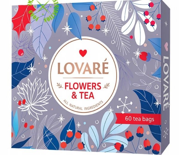 LOVARE Zestaw Herbat  FLOWERS&amp;TEA, 12rodzajów po 5szt.