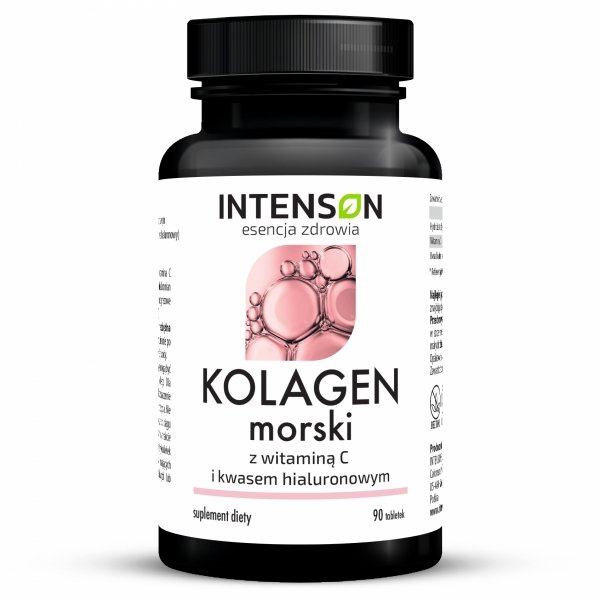 Kolagen Morski + Hialuron + Witamina C, Intenson, 90 tabletek