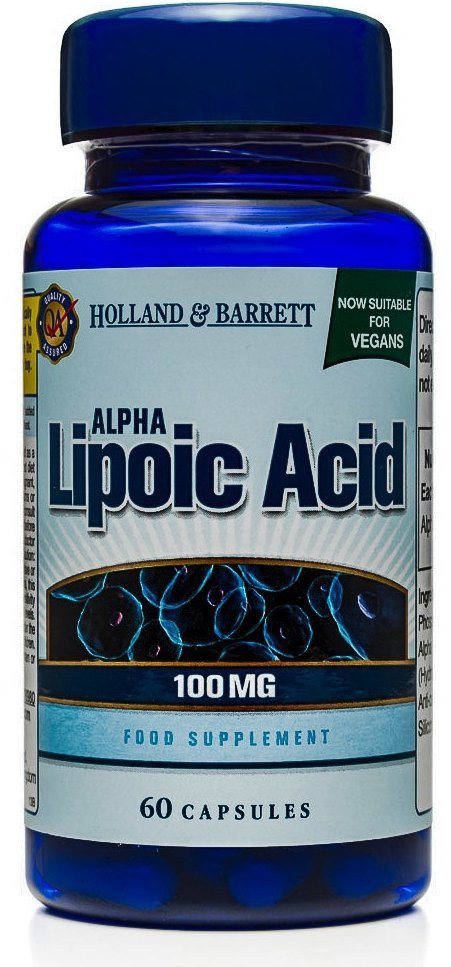 ALA - Kwas Alfa Liponowy 100 mg, Holland &amp; Barrett, 60 kapsułek