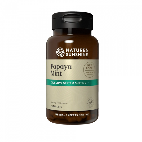 Papaya Mint, Nature's Sunshine, 70 tabletek