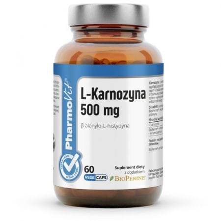L-Karnozyna (500 mg) Bezglutenowa, Pharmovit, 60 Kapsułek