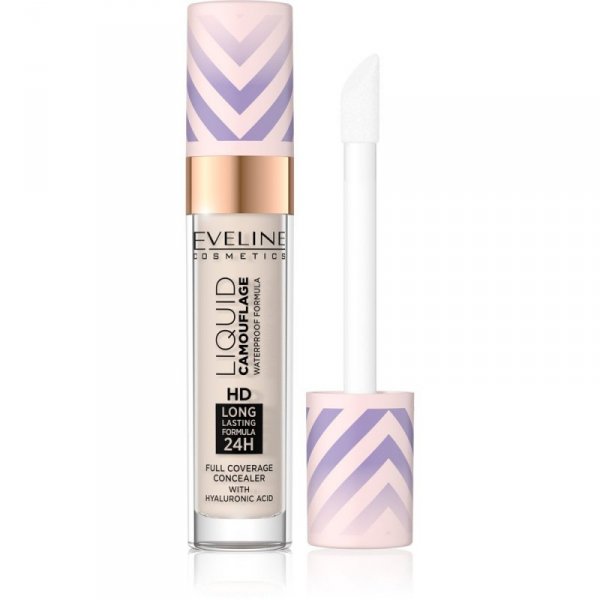 EVELINE Liquid Camouflage Wodoodporny korektor z kwasem hialuronowym nr 01 Light Porcelain