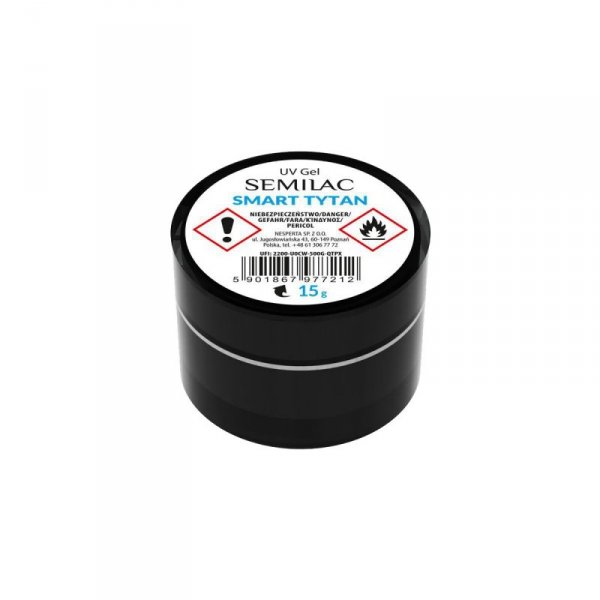 SEMILAC Builder Gel Smart Tytan Clear Żel budujacy do paznokci UV 15 g