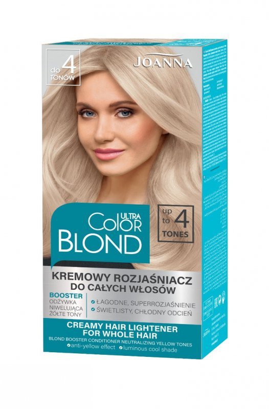 JOANNA Ultra Color Blond Kremowy rozjaśniacz do całych włosów do 4 tonów