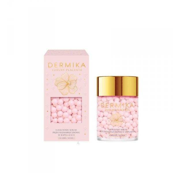 Dermika Luxury Placenta Luksusowe Serum przeciwzmarszczkowe w kapsułkach na dzień i noc 1szt