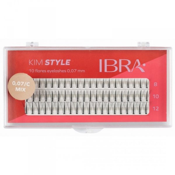IBRA Kępki rzęs KIM STYLE 0.07/C - Mix (8,10,12mm) 1op.