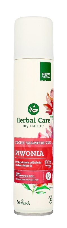 HERBAL CARE Suchy szampon do włosów 2w1 Piwonia 180 ml
