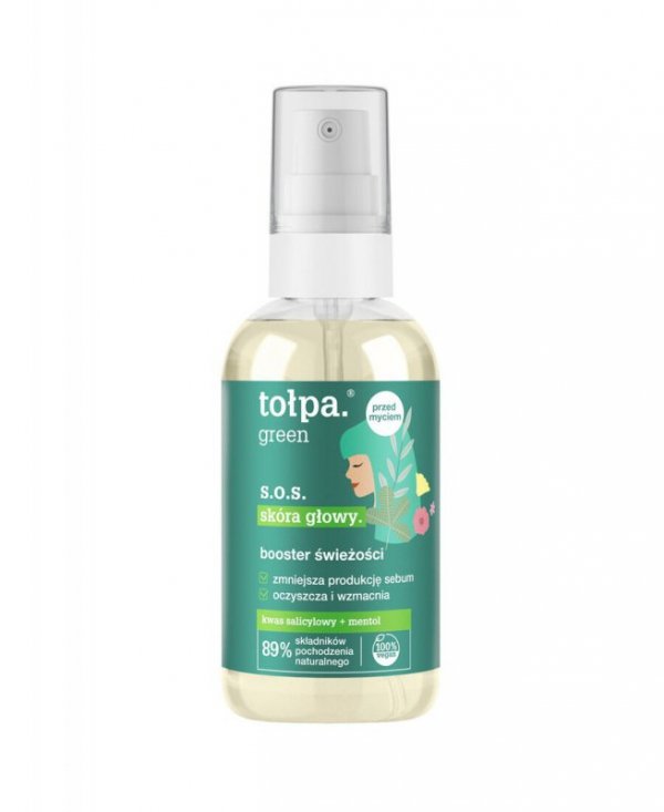 TOŁPA Green S.O.S. Skóra głowy Booster świeżości oczyszczająco-wzmacniający 100 ml