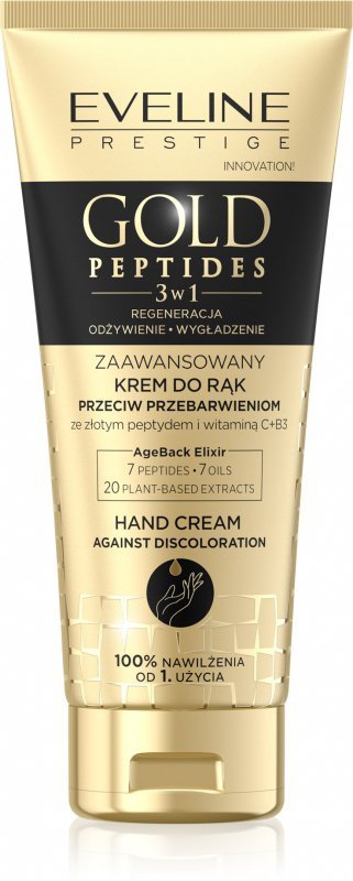 EVELINE Gold Peptides Zaawansowany Krem do rąk 3w1 - przeciw przebarwieniom 75 ml