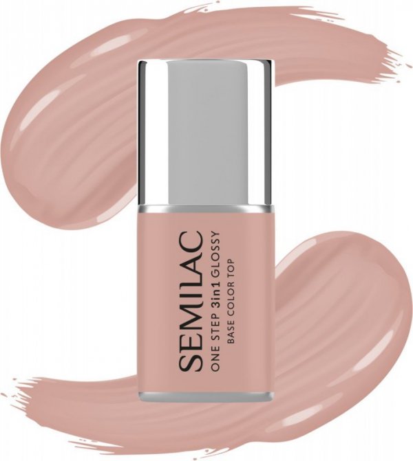 SEMILAC One Step Glossy 3in1 Lakier hybrydowy do paznokci S210 French Beige 7 ml