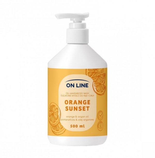 ON LINE Olejkowe mydło do rąk i ciała Pomarańcza&Olej arganowy 500 ml