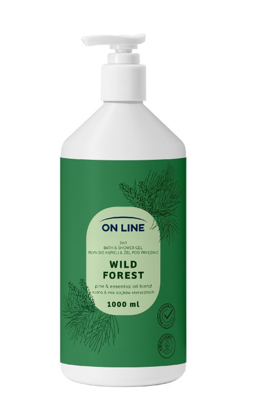 ON LINE Płyn do kąpieli i żel pod prysznic 2w1 Wild Forest 1000 ml