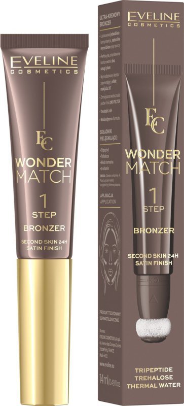 EVELINE Wonder Match Ultrakremowy Bronzer w tubce z aplikatorem - nr 01  14 ml
