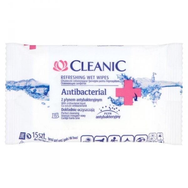 Cleanic Chusteczki odświeżające Antibacterial  1 op.-15szt