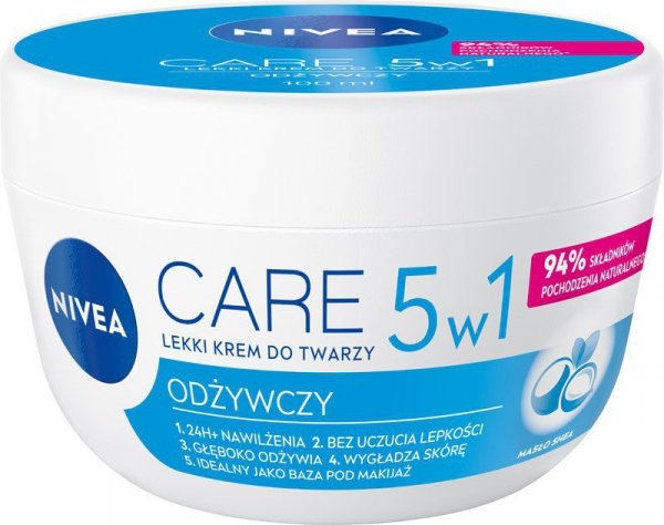 NIVEA Care Lekki krem odżywczy do twarzy 5w1 100 ml