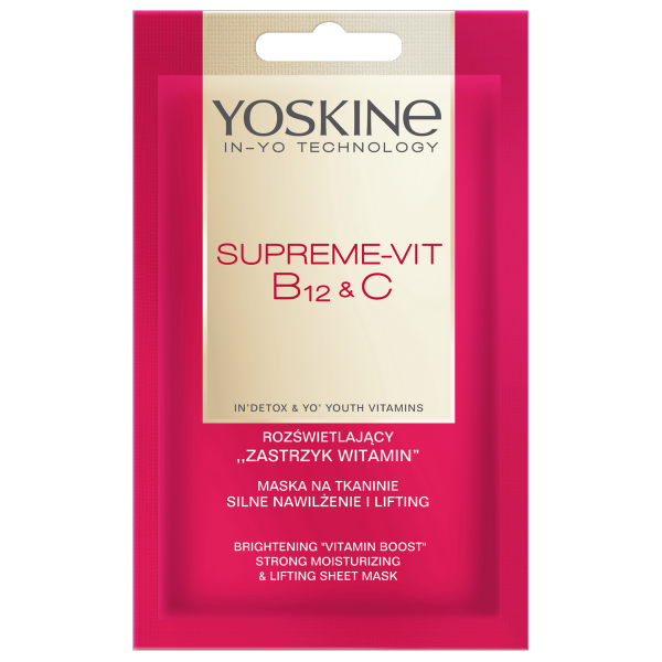 YOSKINE Supreme-Vit B12&C Maska na tkaninie Silne nawilżenie i lifting