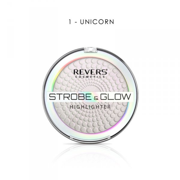 REVERS Puder rozświetlający STROBE &amp; GLOW HIGHLIGHTER  01 Unicorn