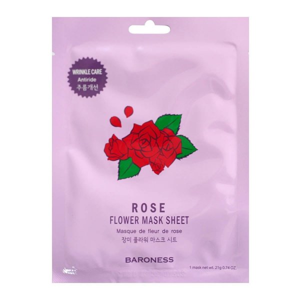 Ujędrniająca Maska w płachcie Rose Flower Mask Sheet BARONESS