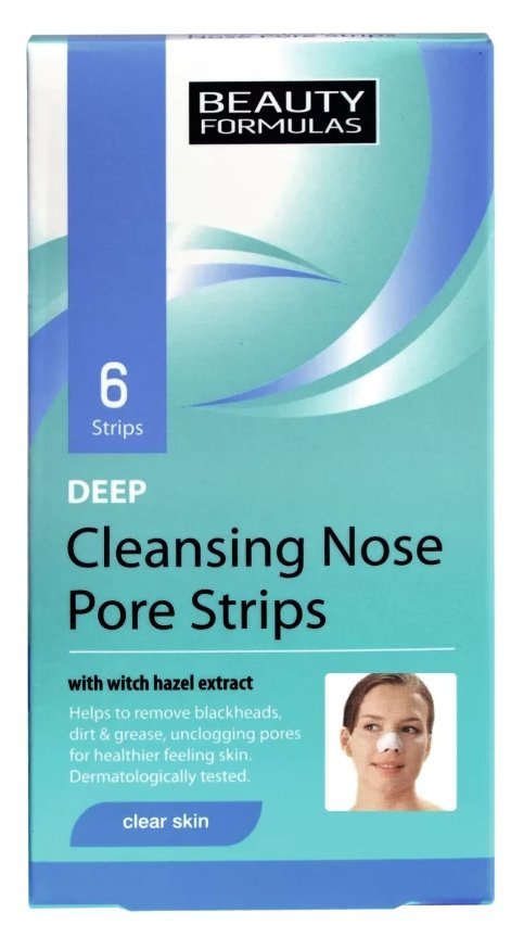 Beauty Formulas Skin Care Głęboko oczyszczające paski na nos