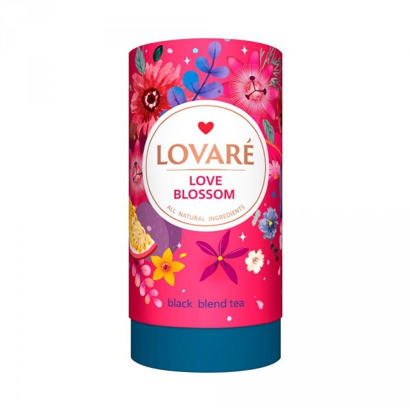 Czarna herbata liściasta o aromacie marakui i mango LOVE BLOSSOM, Lovare, 80g