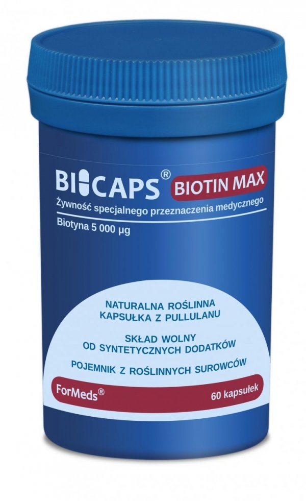 BICAPS BIOTIN MAX 5 000 µg Biotyny, 60 kapsułek, ForMeds