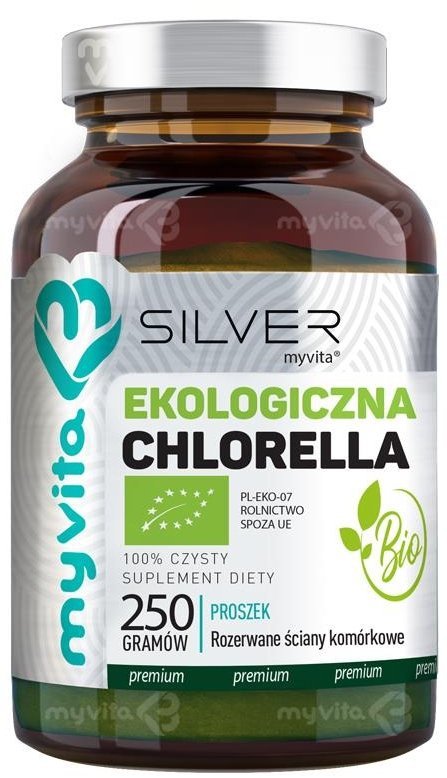 Chlorella BIO Proszek, 100% SILVER PURE Myvita