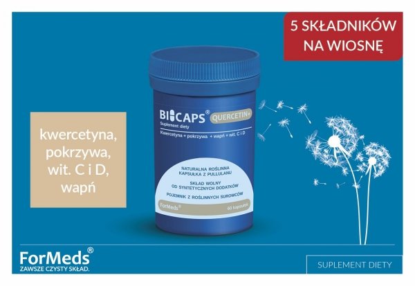 BICAPS QUERCETIN+, Kwiercetyna, 60 kapsułek, ForMeds