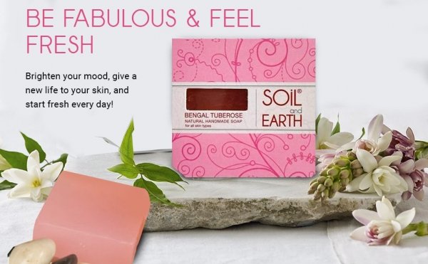 Тубероза Бенгальская Натуральное мыло, Soil &amp; Earth, 125г