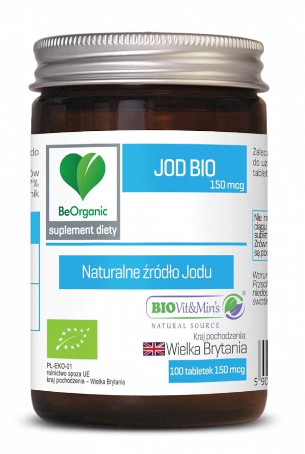 Jod BIO 150 mcg, BE ORGANIC, 100 tabletek