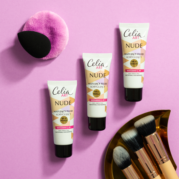 Celia Art Nude Matujący Fluid korygujący nr 03 beżowy  30ml