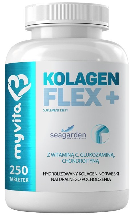 Комплекс Collagen FLEX - Суставы, Глюкозамин + Витамин С + Хондроитин, MyVita, 250 таблеток