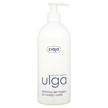 Ziaja Ulga dla skóry wrażliwej Kremowy żel myjący do twarzy i ciała, 400 ml