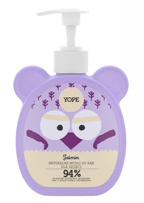 YOPE Naturalne Mydło do rąk dla dzieci - JAŚMIN  400ml