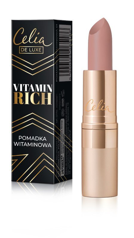 Celia De Luxe Pomadka do ust nawilżająca Vitamin Rich nr 01  3.5g