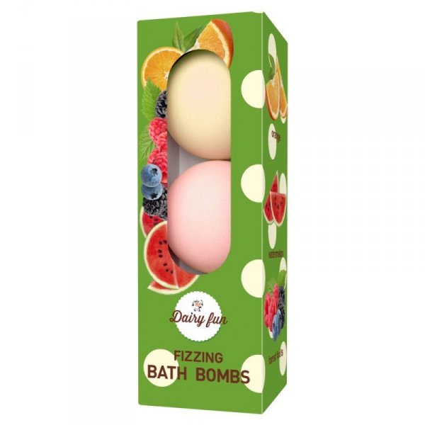 DELIA COSMETICS DAIRY FUN  Musujące kule do kąpieli Orange Watermelon Forest Fruits 3 x 100 g