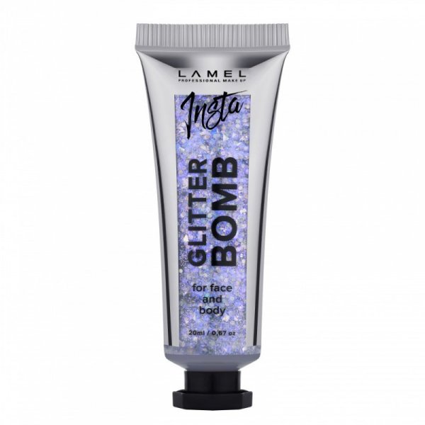 LAMEL Insta Brokat w żelu Glitter Bomb do twarzy i ciała nr 401  20ml