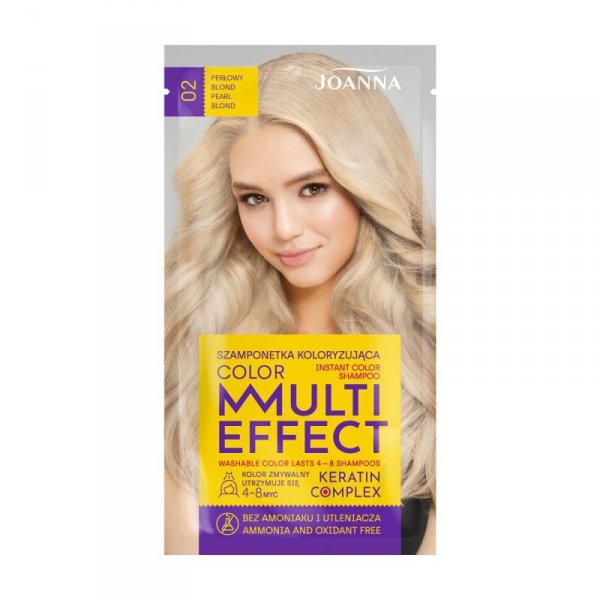 JOANNA Multi Effect Color Szamponetka koloryzująca nr 02 Perłowy blond 35 g