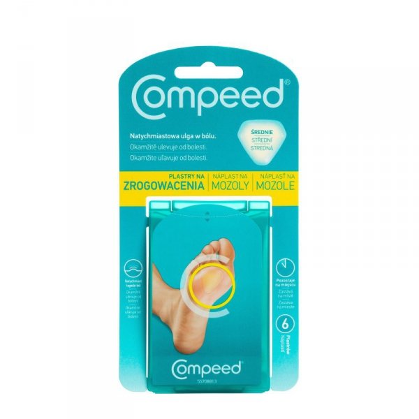 COMPEED Plastry na zrogowacenia - średnie  1op.-6szt