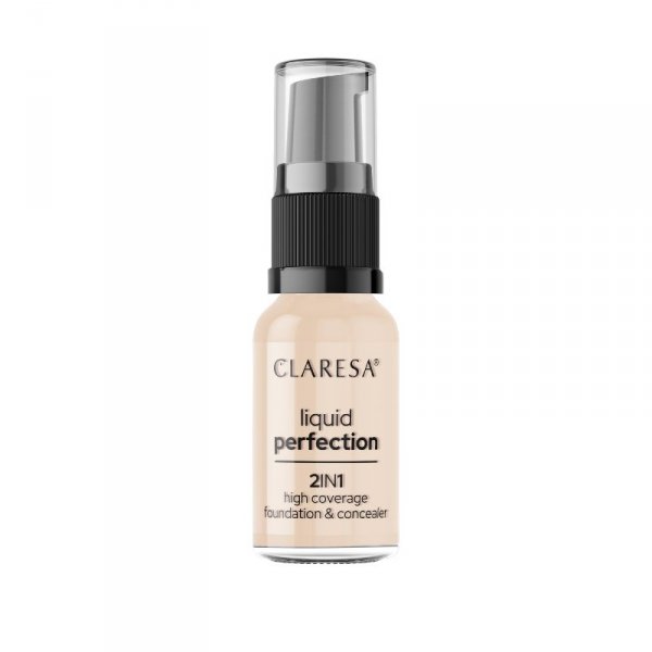 CLARESA Liquid Perfection Korektor i podkład kryjacy 2w1 101,5 Vanilla 18 g
