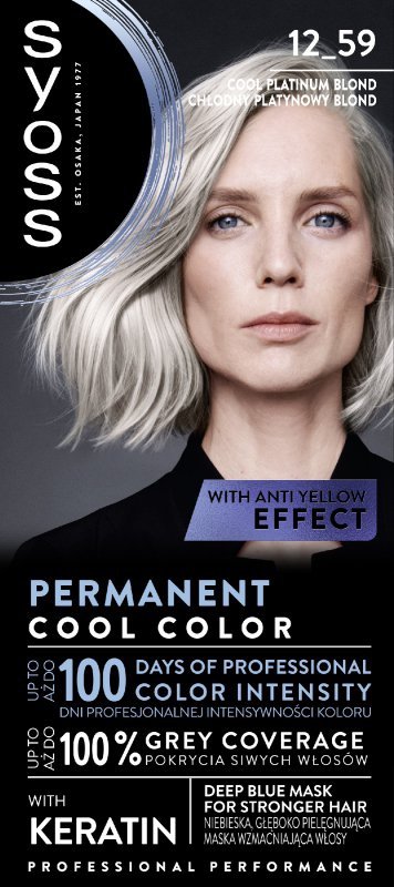 Schwarzkopf Syoss Farba do włosów nr 12_59 Chłodny Platynowy Blond  1op.